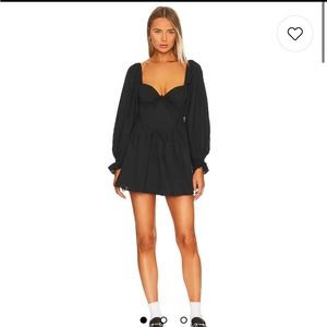 NWOT For Love and Lemons Ruth Mini Dress Medium, Black